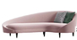 Salotto Sofa Pink Curved Sofa Modern dell'hotel di Gelaimei con ISO14001