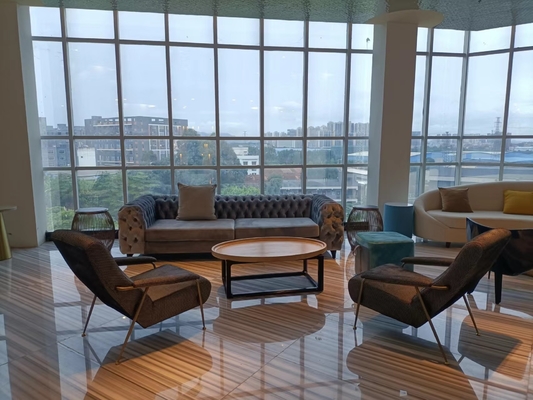 L'ingresso Sofa Sets With Tea Table dell'hotel del materiale di tappezzeria di GLM combina lo stile