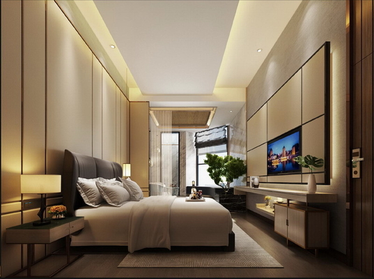 Lo SGS ha certificato la mobilia della camera da letto dell'hotel mette la testata 1800*2000mm del letto matrimoniale