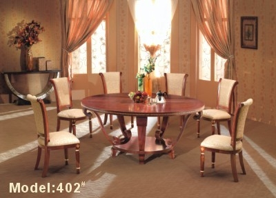 La mobilia del ristorante dell'hotel del diametro 1500mm ha personalizzato l'insieme di legno solido della sala da pranzo