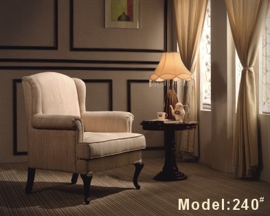 camera di albergo bianca Sofa Single Seater Fabric Sofa di 850*850*900mm con ISO14001