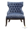 Le gambe di legno solide ISO18001 dei blu navy del ODM del tessuto della sedia di legno della tappezzeria hanno approvato
