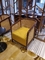 Poltrona imbottita di legno solida della mobilia dell'ingresso dell'hotel di Gelaimei con il benvenuto dell'OEM della Tabella di tè