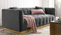 Salone di Grey Velvet Lounge Sofa For su misura progettazione ergonomica